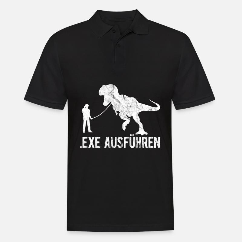 EXE Ausführen - Admin IT Mitarbeiter Design Geeks - Männer Poloshirt - Schwarz