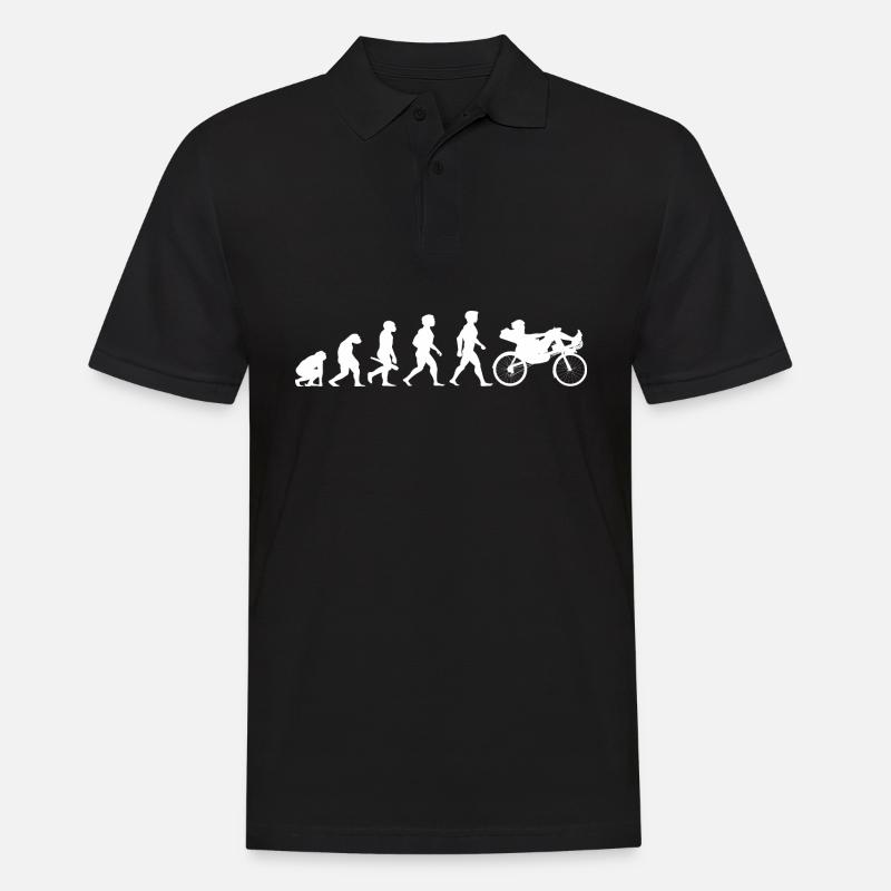 Evolution couché vélo couché cyclisme vélo - Polo Homme - noir