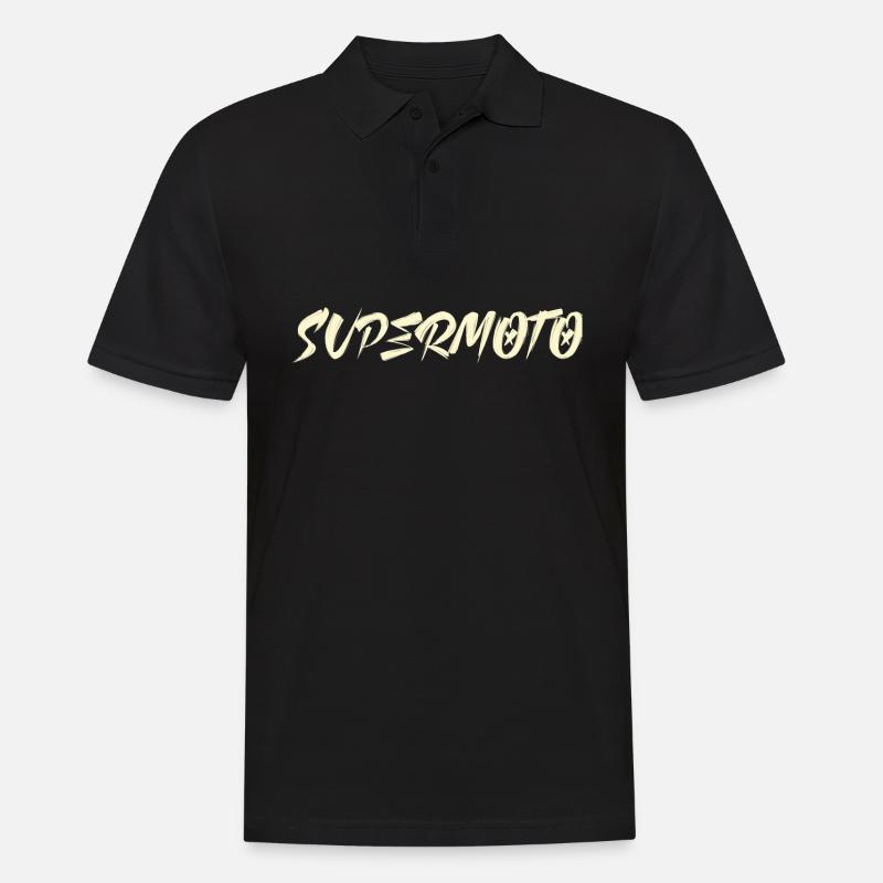 Supermoto - Männer Poloshirt - Schwarz