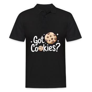 Cookies Cookie Keks Kekse Schokolade - Männer Poloshirt - Schwarz - Vorne - Kai (181cm)