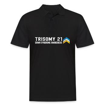Down Syndrome Awareness Month - Three Chromosome - Men's Polo Shirt - black - Front - Kai (181cm)