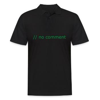 No comment Programming Informatik Geschenk - Männer Poloshirt - Schwarz - Vorne - Kai (181cm)