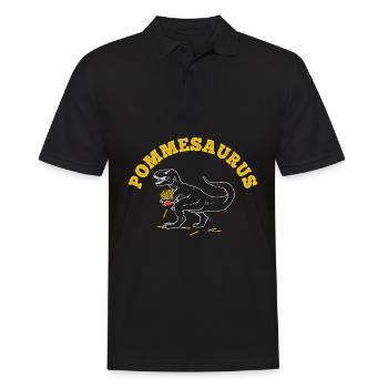 Pommesaurier Pommes Frites Dinosaurier T Rex Fritt - Männer Poloshirt - Schwarz - Vorne - Kai (181cm)