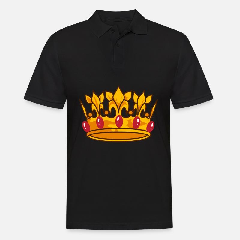 Krone - Männer Poloshirt - Schwarz