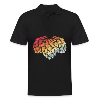 Hopfen Vintage Retro Craft Bier Design Kneipe Bier - Männer Poloshirt - Schwarz - Vorne - Kai (181cm)