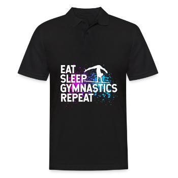 Turnen Turntrainer Gymnsatik Sportverein Sport Han - Männer Poloshirt - Schwarz - Vorne - Kai (181cm)