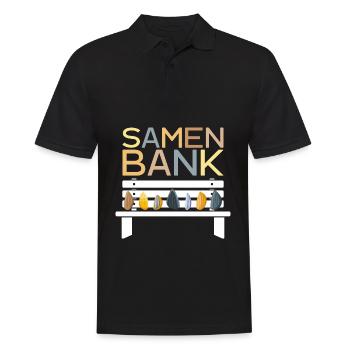 LUSTIG GARTEN GÄRTNER SAMENBANK - Männer Poloshirt - Schwarz - Vorne - Kai (181cm)