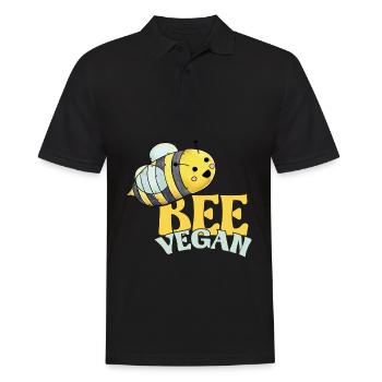 Vegan Sei vegan - Männer Poloshirt - Schwarz - Vorne - Kai (181cm)