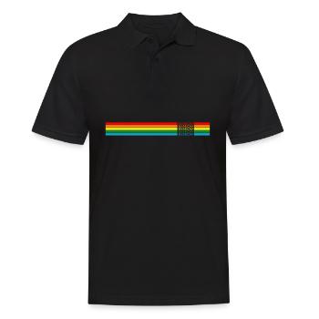 Rainbow Regenbogen - Männer Poloshirt - Schwarz - Vorne - Kai (181cm)