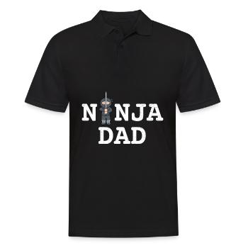 Ninja Dad - Männer Poloshirt - Schwarz - Vorne - Kai (181cm)