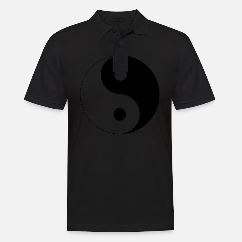 Yin Yang - Männer Poloshirt - Schwarz