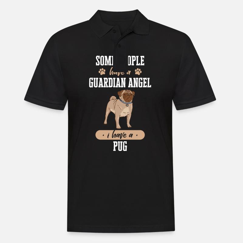 Mops Möpse Hund - Männer Poloshirt - Schwarz