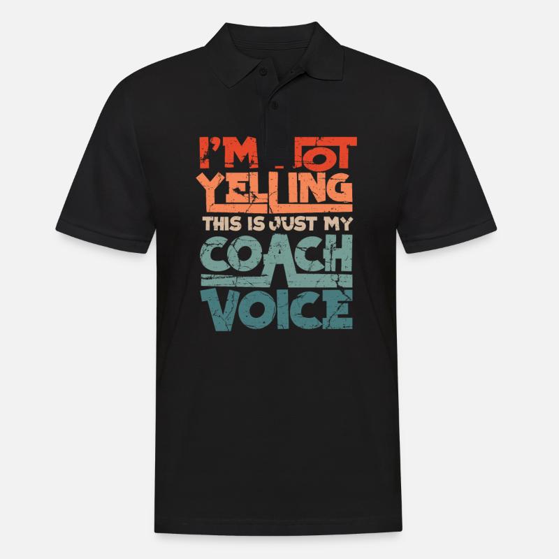Coach Trainer - Männer Poloshirt - Schwarz