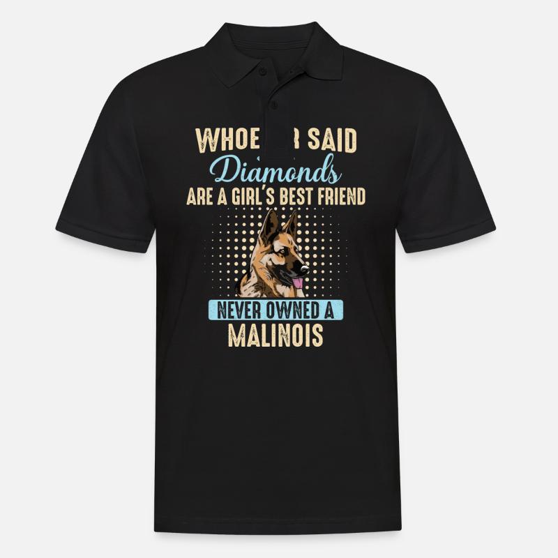 Malinois Hund - Männer Poloshirt - Schwarz