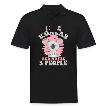 Koala Koalas Koala Bear Animal - Men's Polo Shirt - black - Front - Kai (181cm)
