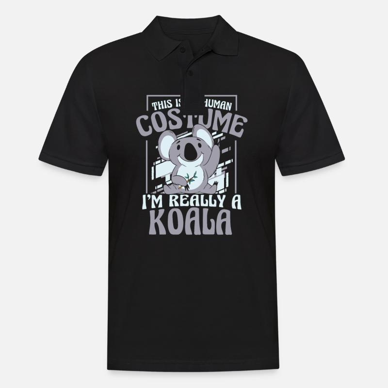 Koala Koalas Koalabär Tier - Männer Poloshirt - Schwarz