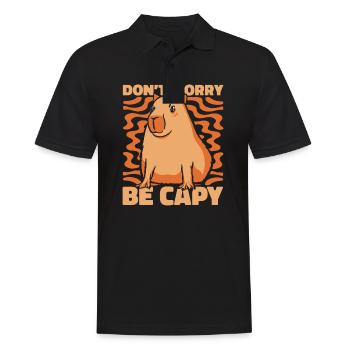 Capybara Rongeur Animal - Polo Homme - noir - Devant - Kai (181cm)