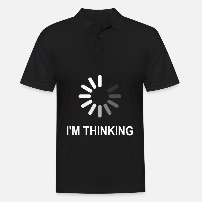 I'm Thinking - Männer Poloshirt - Schwarz