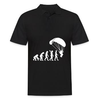 Parachuting Paraglider Paragliding Sport - Men's Polo Shirt - black - Front - Kai (181cm)