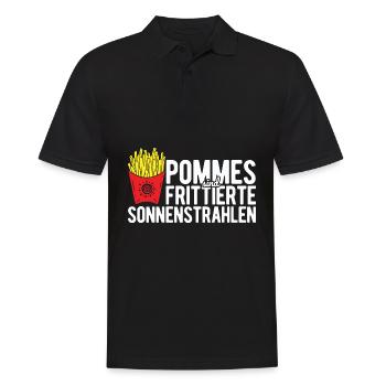 Pommes Sind Frittierte Sonnenstrahlen Pommes Frite - Männer Poloshirt - Schwarz - Vorne - Kai (181cm)