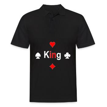 King - Männer Poloshirt - Schwarz - Vorne - Kai (181cm)