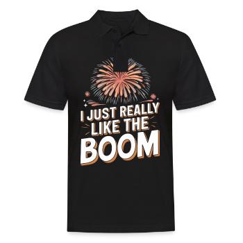 Pyrotechniker Feuerwerk Pyrotechnik - Männer Poloshirt - Schwarz - Vorne - Kai (181cm)