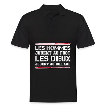 Les Hommes Jouent Au Foot Les Dieux Au Billard - Polo Homme - noir - Devant - Kai (181cm)