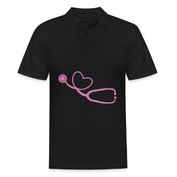 Médecin médecin médecin assistant médecin infirmier - Polo Homme - noir - Devant - Kai (181cm)