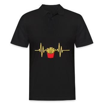 Pommes Frites Pommes Liebhaber Pommes Fritten Gesc - Männer Poloshirt - Schwarz - Vorne - Kai (181cm)