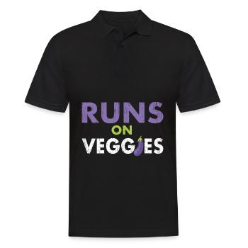 Athlètes sur légumes végétal - Polo Homme - noir - Devant - Kai (181cm)