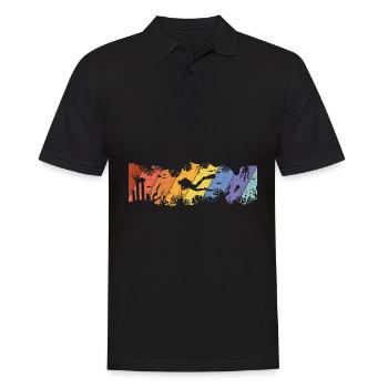 Taucher Vintage Retro Ozean Geschenk für Wasserrat - Männer Poloshirt - Schwarz - Vorne - Kai (181cm)