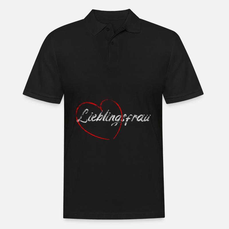 Lieblingsfrau - Männer Poloshirt - Schwarz
