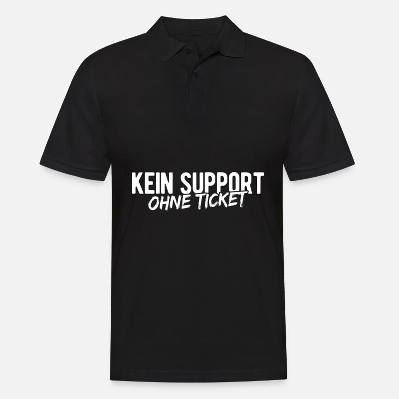 Kein Support Ohne Ticket - Kundenservice Programmi - Männer Poloshirt - Schwarz