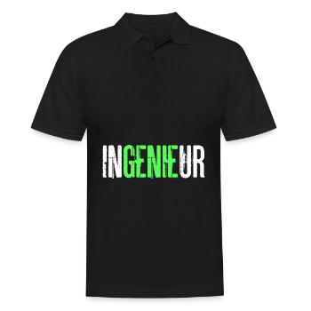 Ingenieur Genie Maschinenbau - Männer Poloshirt - Schwarz - Vorne - Kai (181cm)