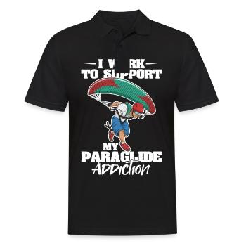 Paragliding design for a paraglider - Men's Polo Shirt - black - Front - Kai (181cm)