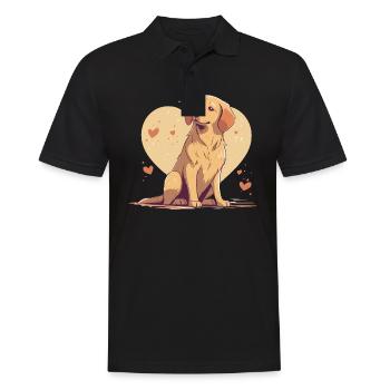 Liebe zu Hunden - Männer Poloshirt - Schwarz - Vorne - Kai (181cm)