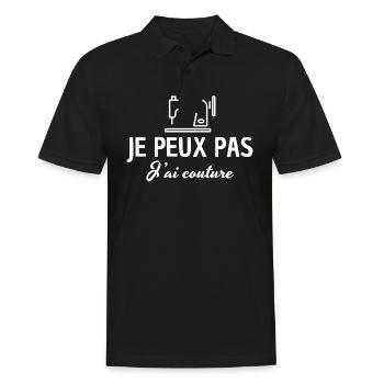 I can't I have sewing - Men's Polo Shirt - black - Front - Kai (181cm)