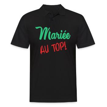 EVJF. MARIEE. TEAM. TEAM MARIEE. FUTURE MARIEE - Polo Homme - noir - Devant - Kai (181cm)