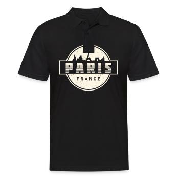 Französisch Frankreich Paris Franzose - Männer Poloshirt - Schwarz - Vorne - Kai (181cm)