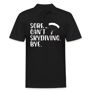 Désolé, ne peut pas parachuter Bye Parachute - Polo Homme - noir - Devant - Kai (181cm)