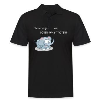 Elephant Hunt Club Tue quoi que ce soit, blanc - Polo Homme - noir - Devant - Kai (181cm)