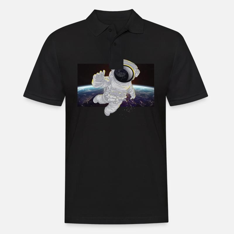Astronaute dans l’espace - Polo Homme - noir