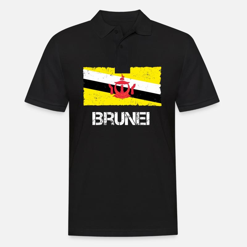 Brunei - Männer Poloshirt - Schwarz