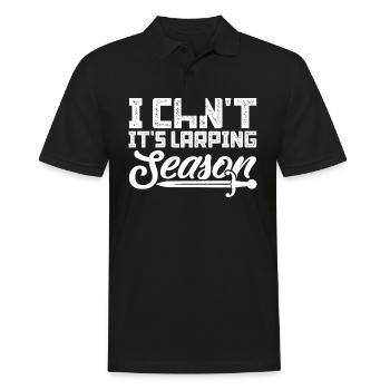 Je ne peux pas C’est la saison des larpings - Polo Homme - noir - Devant - Kai (181cm)