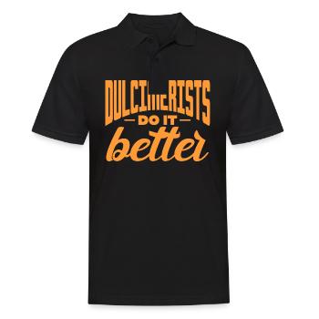 Dulcimerists do it better - Men's Polo Shirt - black - Front - Kai (181cm)