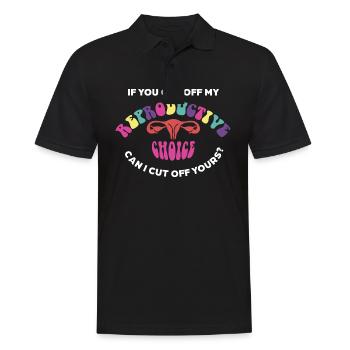 Frauenrechte und Gleichberechtigung Abtreibung - Männer Poloshirt - Schwarz - Vorne - Kai (181cm)
