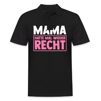 Mutter Muttertag Mama - Männer Poloshirt - Schwarz - Vorne - Kai (181cm)