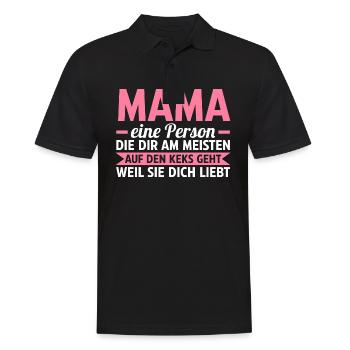 Mutter Muttertag Mama - Männer Poloshirt - Schwarz - Vorne - Kai (181cm)
