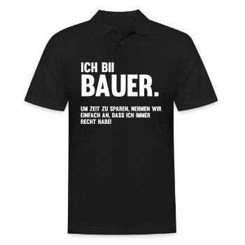 Landwirtschaft Landwirt Traktor Bauernhof Bauer - Männer Poloshirt - Schwarz - Vorne - Kai (181cm)
