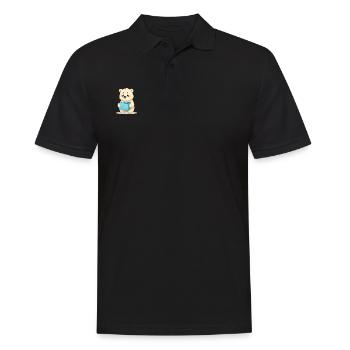 Eisbären Retten - Männer Poloshirt - Schwarz - Vorne - Kai (181cm)
